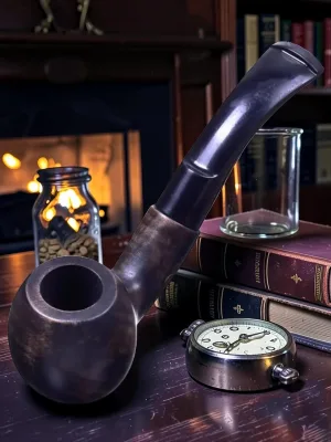 Zeloravion Dual Tone Wooden Pipe Sherlock Style 5 Inch Tobacco Accessory
